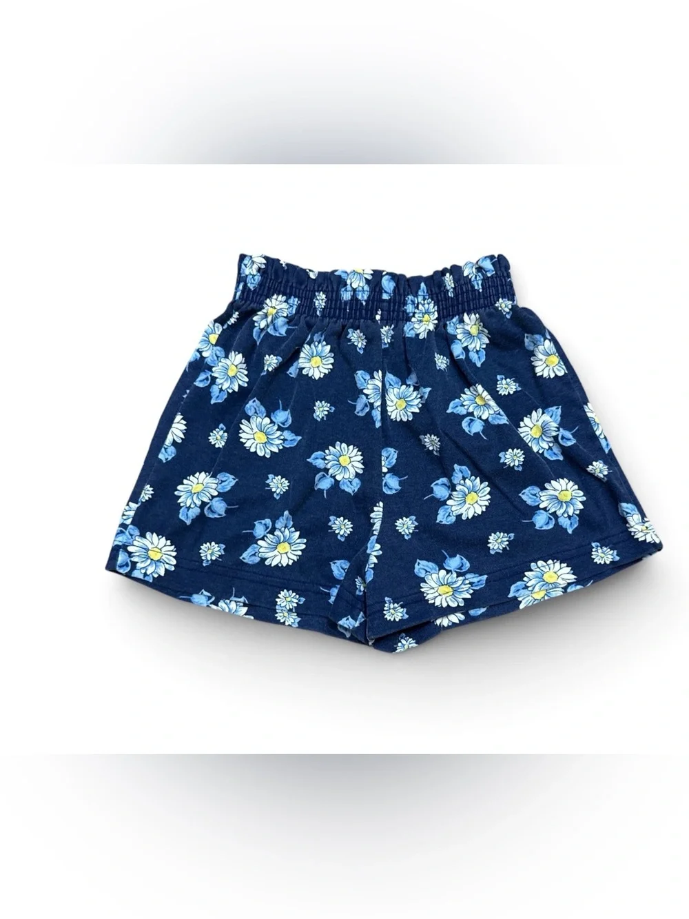 Vintage 90s Girls Blue Daisy Pull On Shorts Size 4T Healthtex